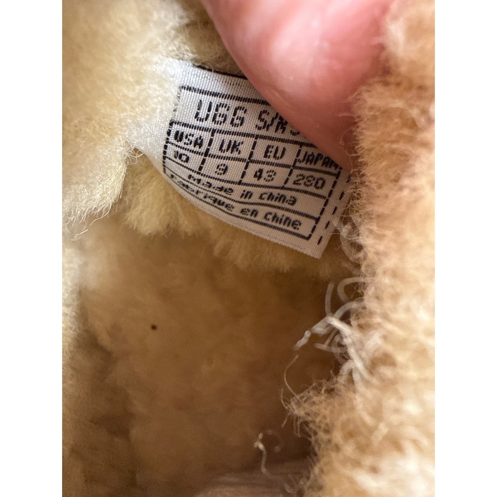 UGG Australia Tasman Suede Sheepskin Slippers Chestnut Brown Lug Sole Mens 9 - Picture 9 of 11